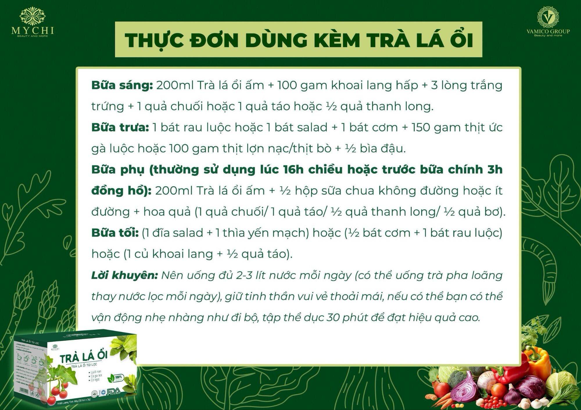 TRÀ TÚI LỌC LÁ ỔI GIẢM CÂN,DỂ UỐNG