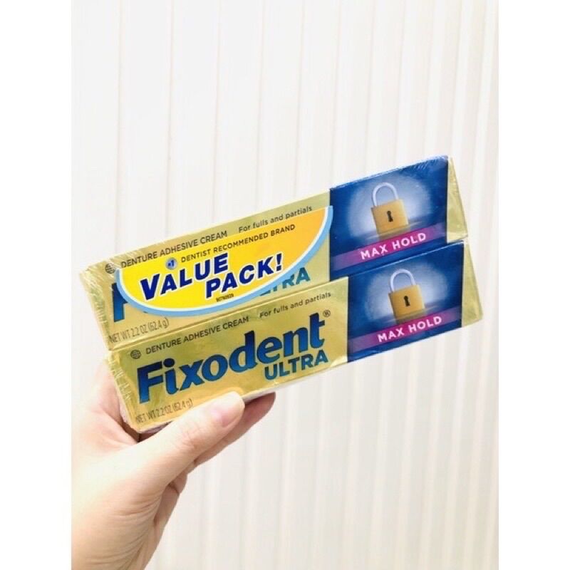 Keo dán hàm răng giả Fixodent Plus/Ultra Scope 57g Mỹ