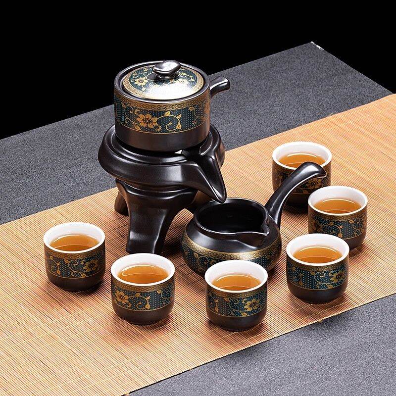 [HÀNG CAO CẤP] Bộ Ấm Pha Trà Cối Xay Cao Cấp Lòng Chén Trắng (Bao gồm 1 ấm trà, 6 chén, 1 bộ cối xay pha trà)