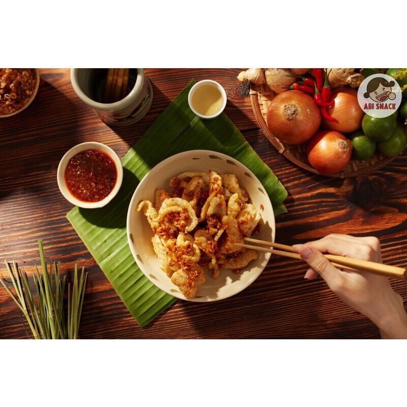 Da heo lắc sốt Abisnack - Bánh tráng Abi