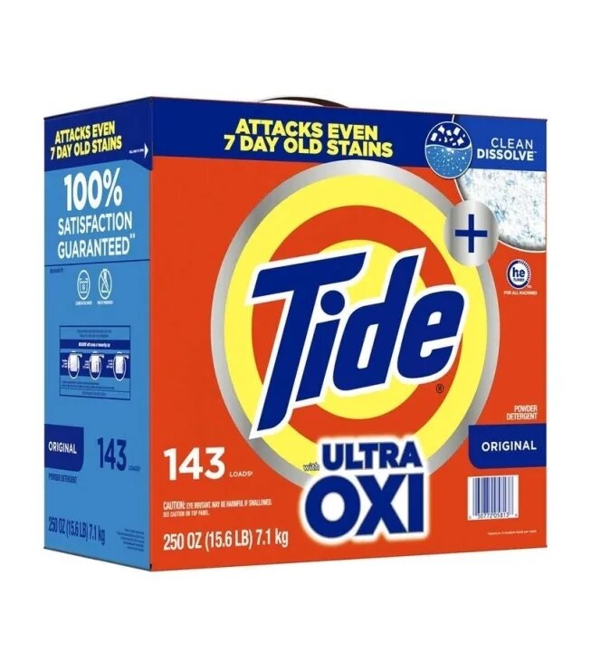 Bột giặt Tide Ultra Oxi Original Powder Laundry Detergent của Mỹ hộp 7.1kg