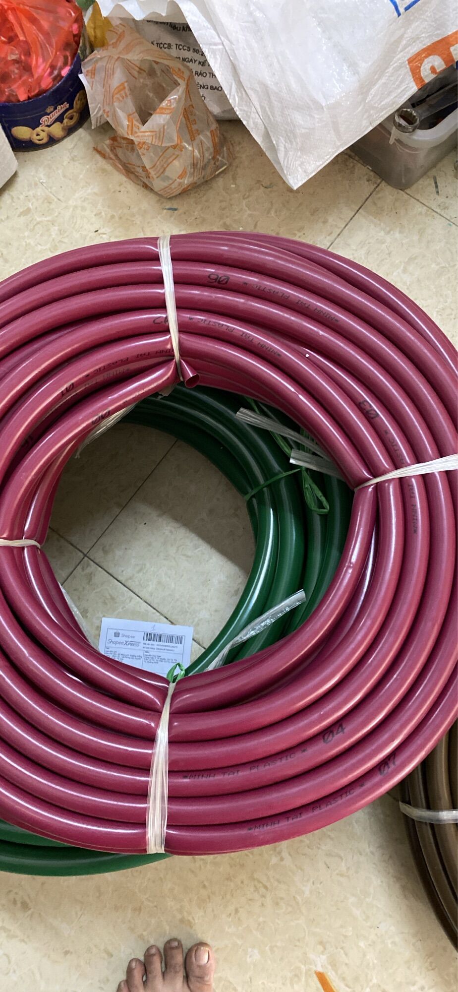 Cuộn 50m Dây bơm phi 21 hàng dầy dặn bền đẹp
