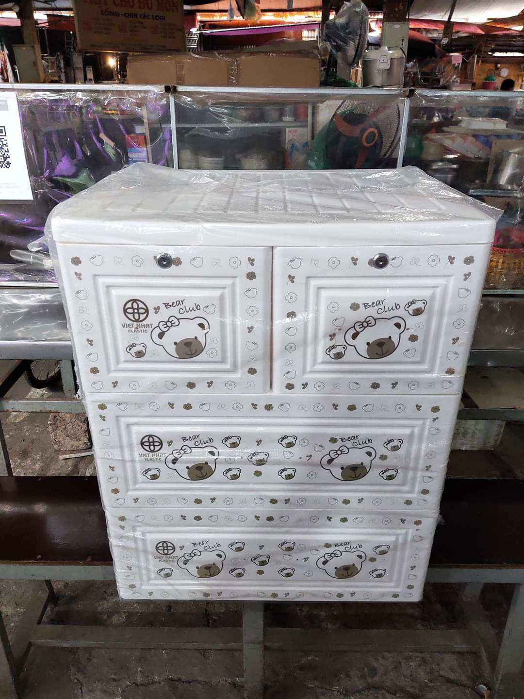 TỦ NHỰA VIỆT NHẬT 3 TẦNG 4 NGĂN CÓ KHÓA