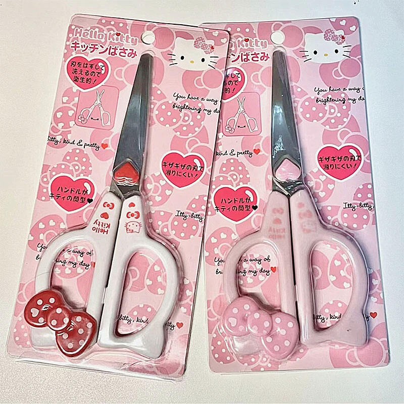 Hello Kitty Kawaii Hình Hoạt Hình Kéo Tay Trường Nghệ Thuật Vật Dụng Văn Phòng Cho Bé Gái Kid Văn Phòng Phẩm Mèo Kt Sanrio Tặng