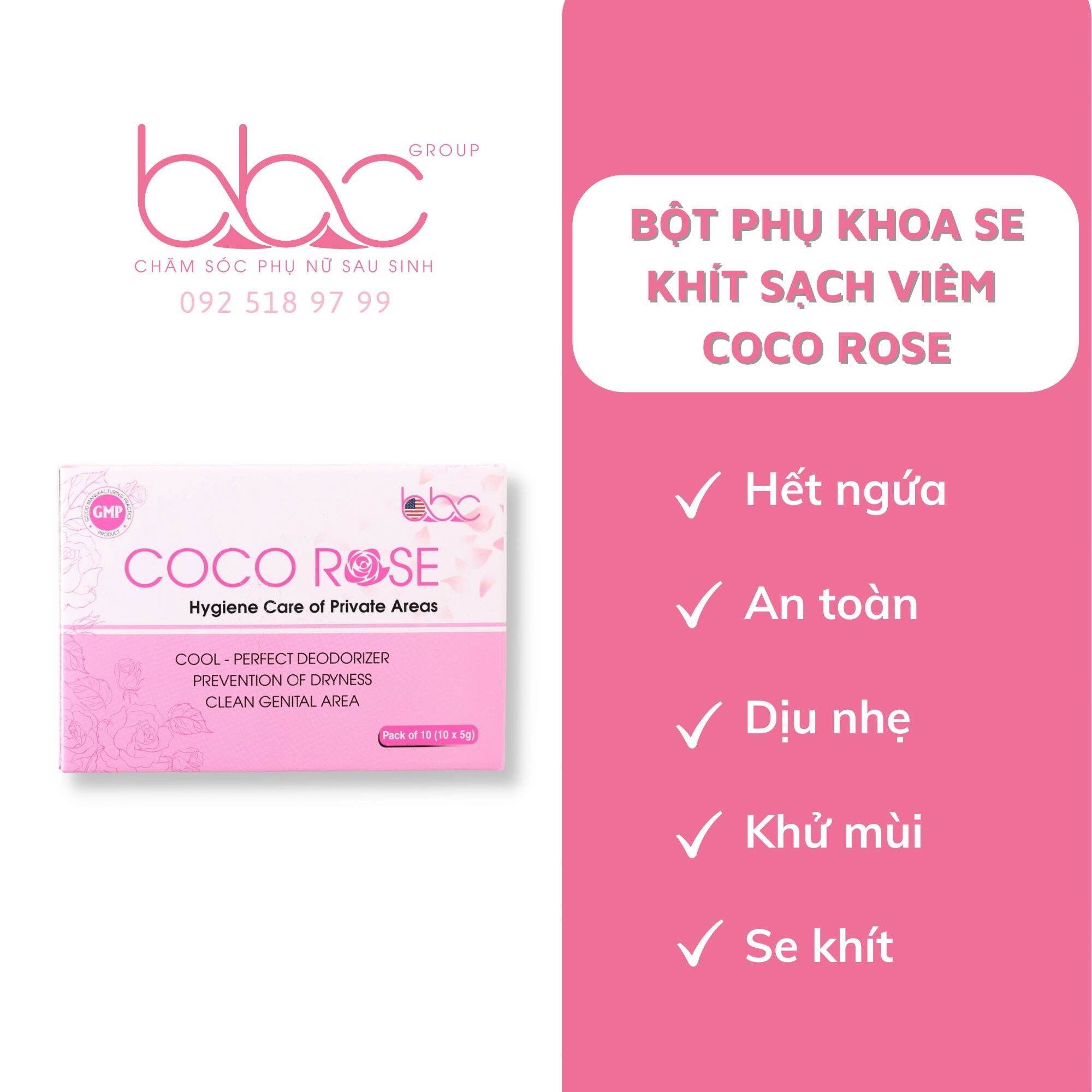 Bột phụ khoa se khít sạch viêm Coco Rose