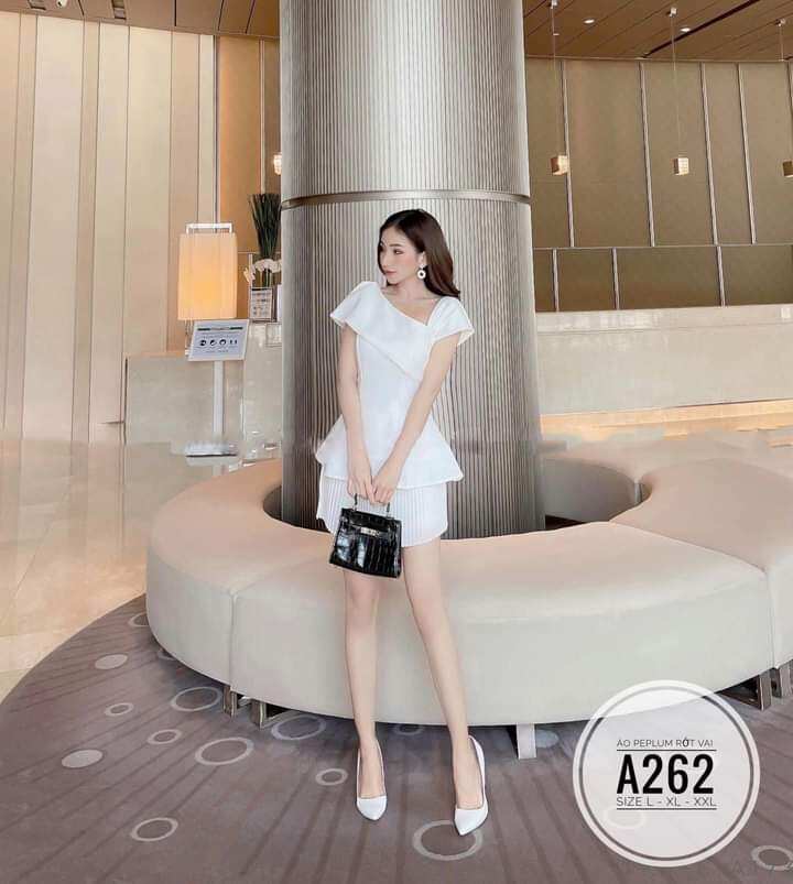 Bigsize Áo Peplum Rớt vai