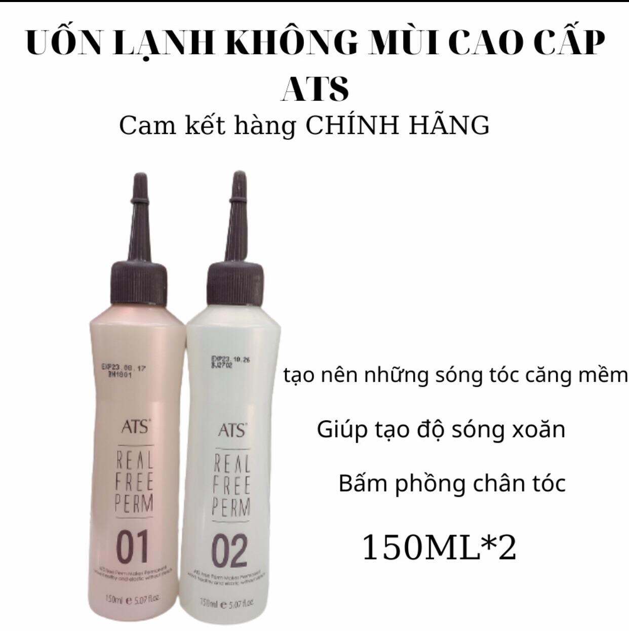 Uốn lạnh ATS mẫu mới màu xanh- thuốc uốn lạnh không mùi cao cấp ats 150ml