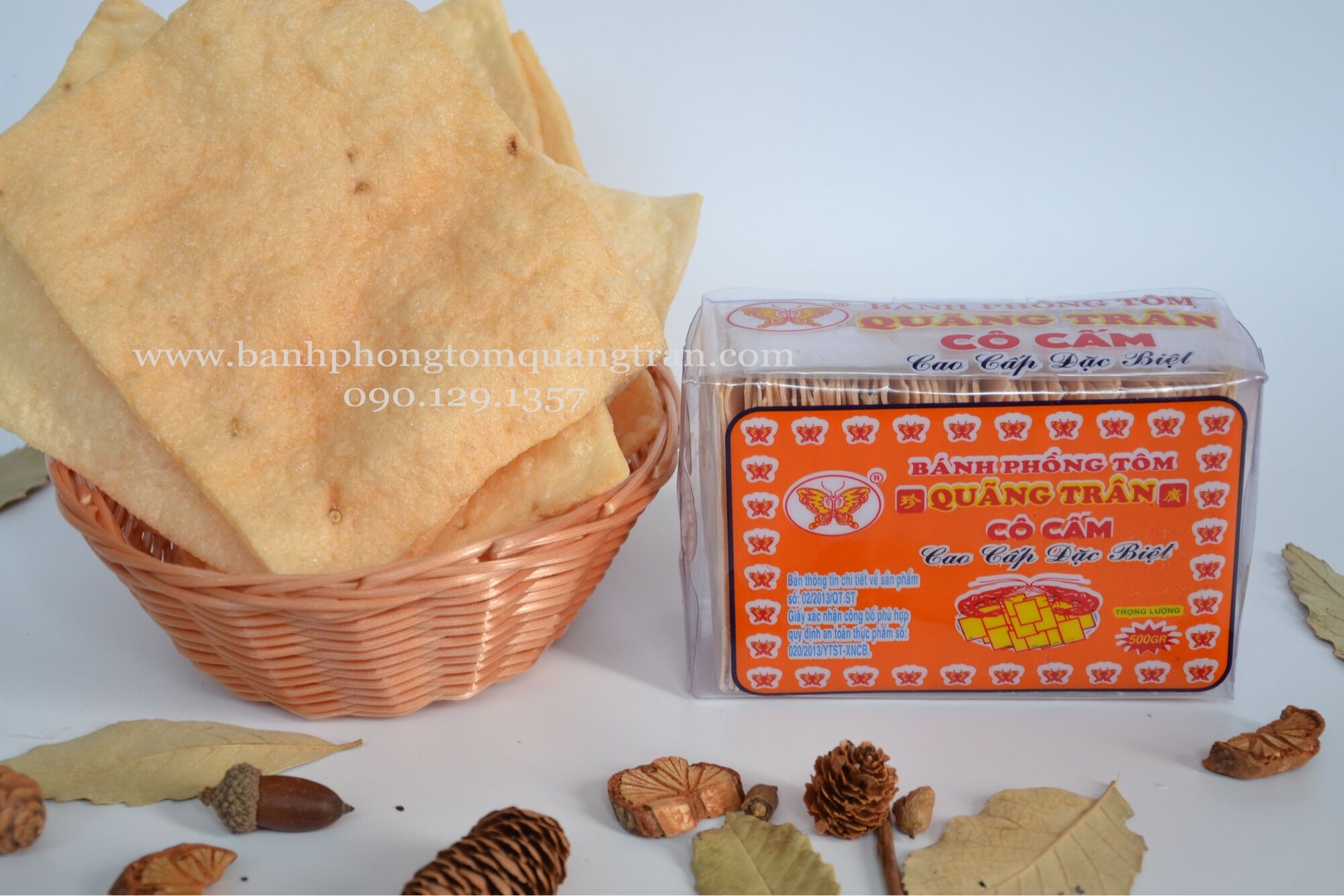 Bánh Phồng Tôm Quãng Trân Cô Cấm loại Đặc Biệt Nhiều Tôm, món quà đặc sản Miền Tây