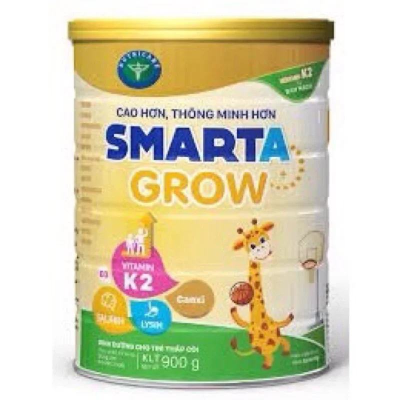 Sữa bột Smarta Grow Phát triển Chìu Cao Não bộ (Lon 900g)
