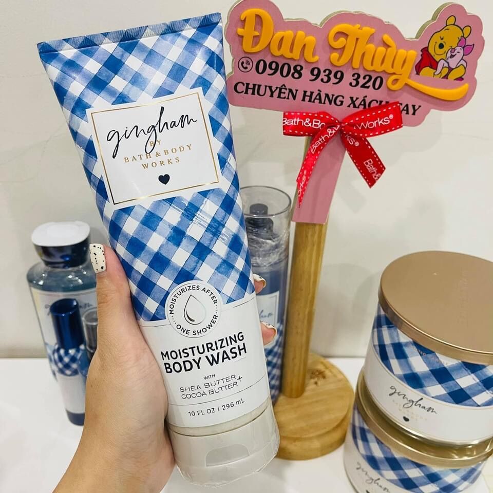 GINGHAM Xịt Thơm Tắm Dưỡng BATH & BODY WORKS 236ml (hàng Mỹ)