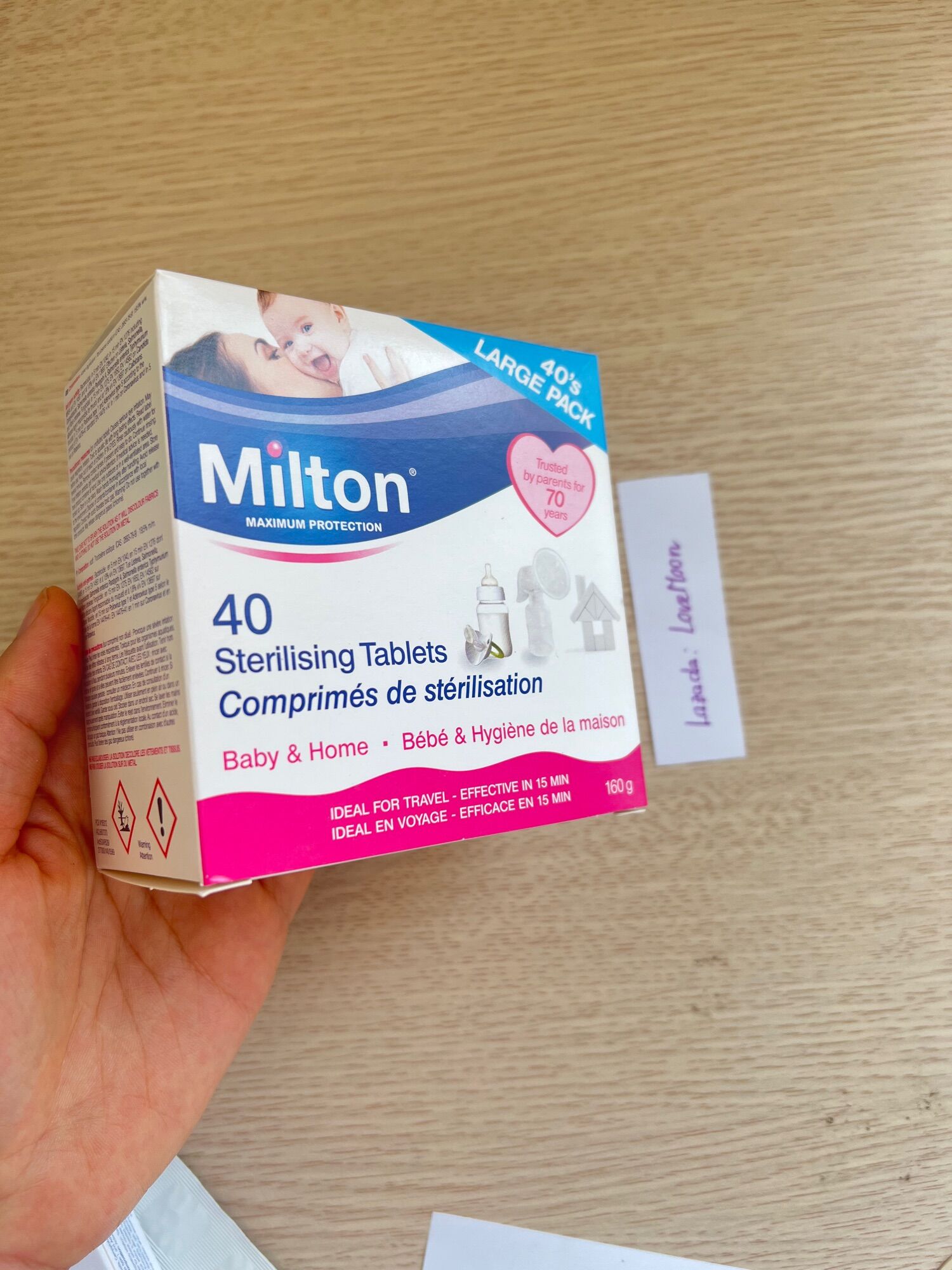Viên tiệt trùng Bình sữa Milton hộp 40v