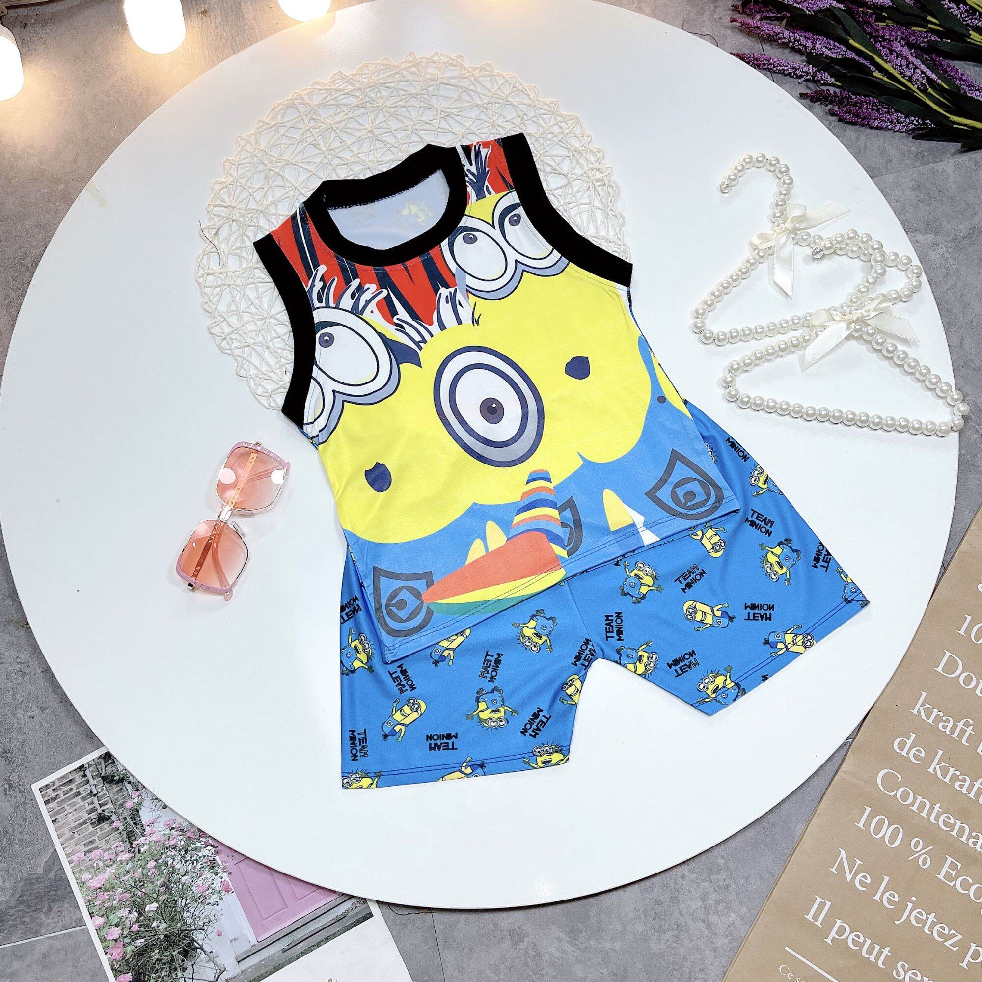 ☘️☘️Đồ bộ thun lạnh in 3D co giãn 4 chiều cho bé yêu (8-19kg)