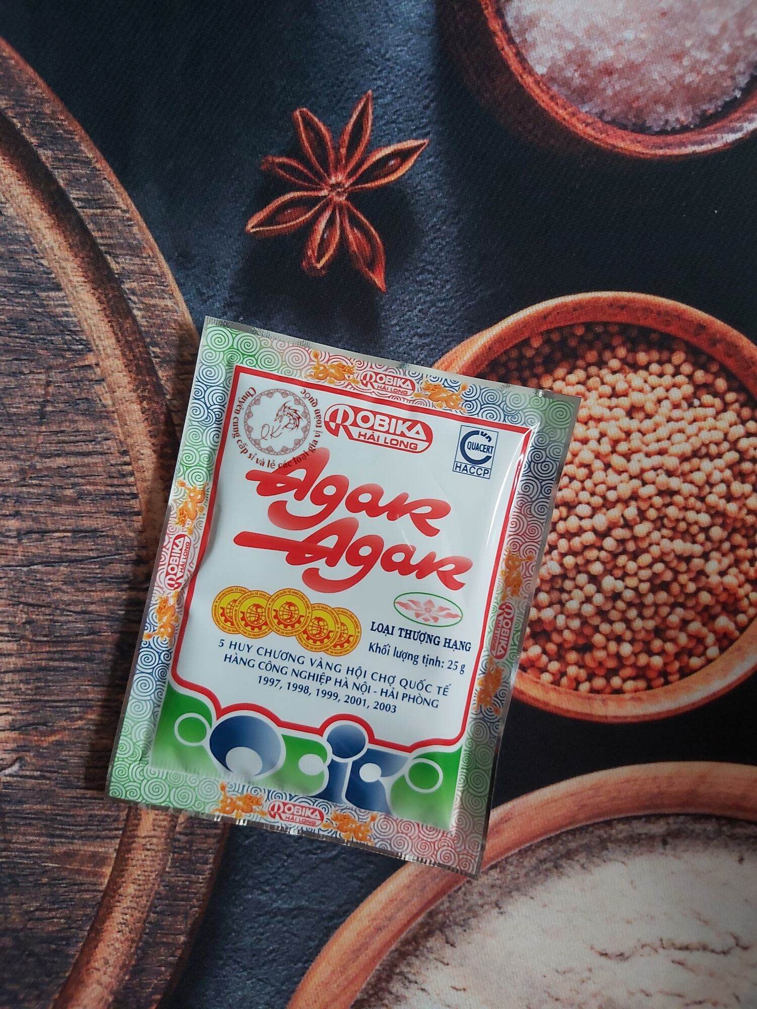 Bột thạch rau câu giòn Agar Agar Hải Long gói 25gr