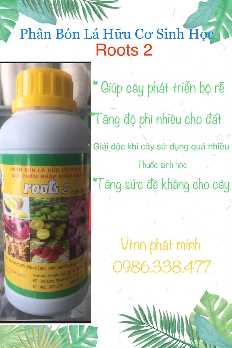Phân bón lá hữu cơ sinh học roots 2