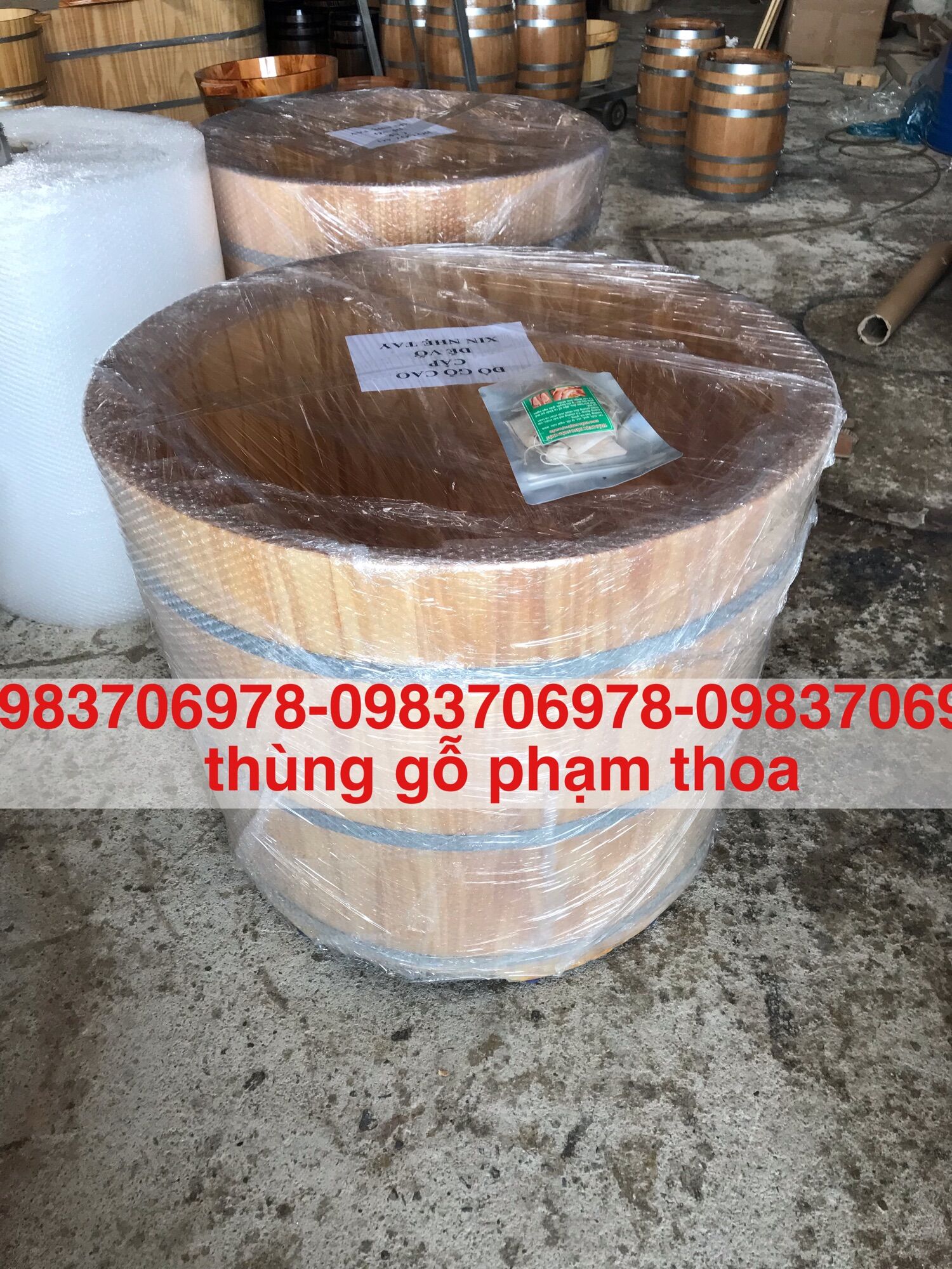 Bồn tắm gỗ thông nhập khẩu cao cấp