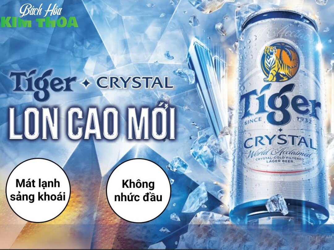 Thùng 24 lon bia Tiger Crystal 330ml