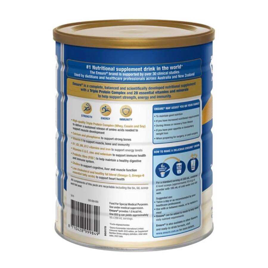 [HSD 12/2026] Sữa Bột Ensure Vani 850G từ ÚC
