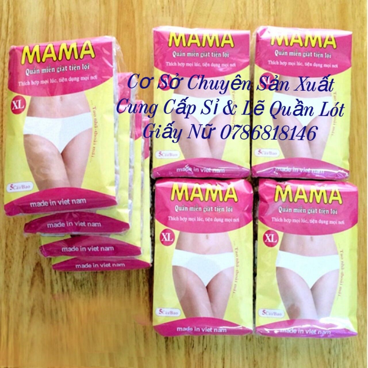 Combo 10 gói quần lót giấy sử dụng 1 lần 1 gói 5 chiếc