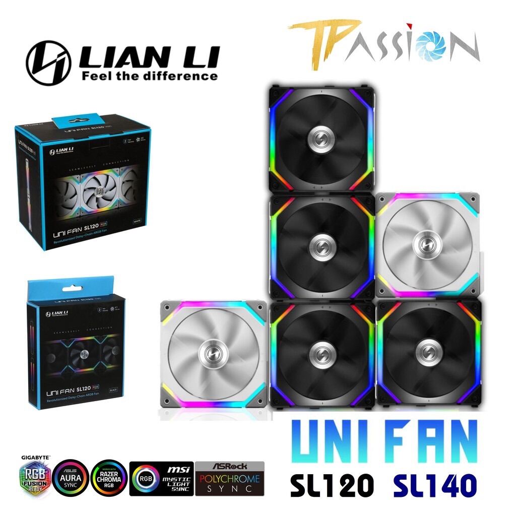 [HCM]Quạt tản nhiệt fan case 12cm LIAN LI UNI FAN SL120 LED ARGB 5V - Fan ghép nối không dây Tốc 1900RPM điều tốc PWM