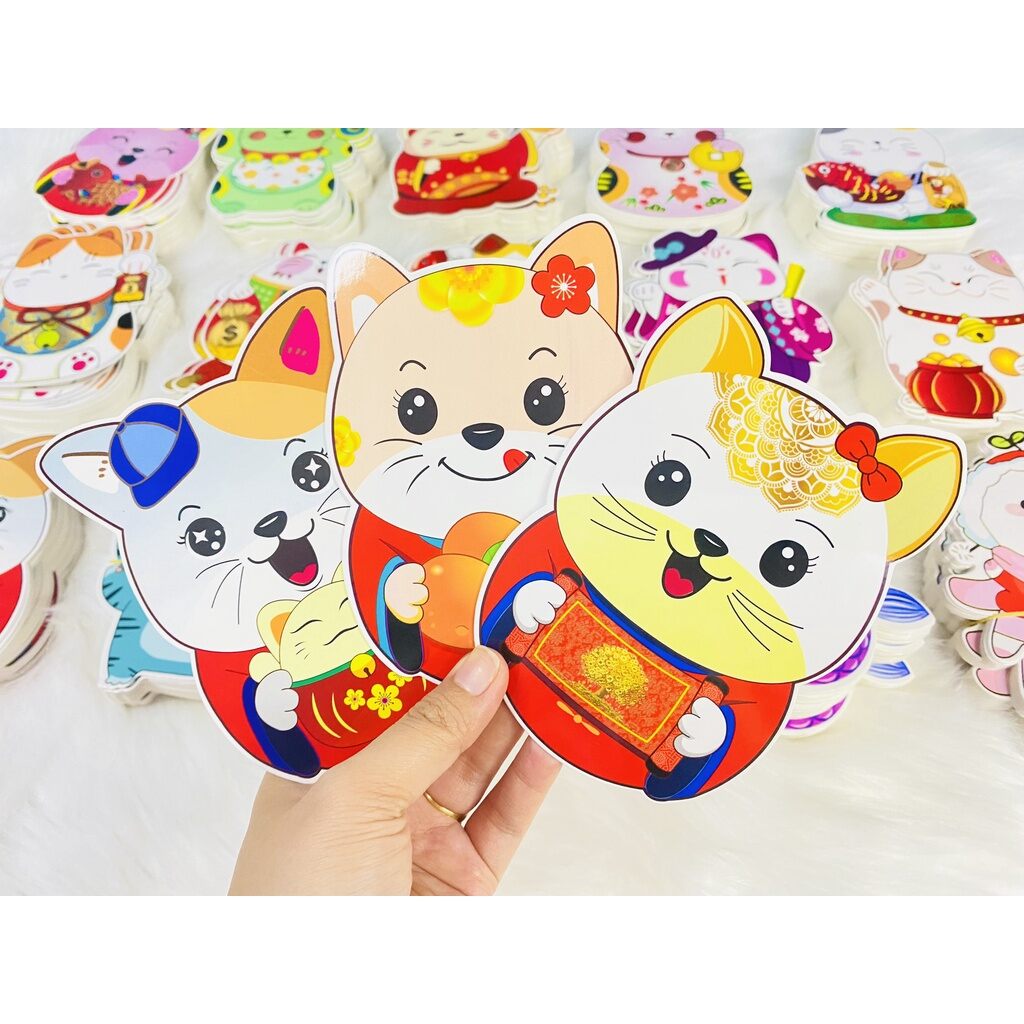 Bao lì xì Chibi hoạt hình 2023 (5 cái/xấp)
