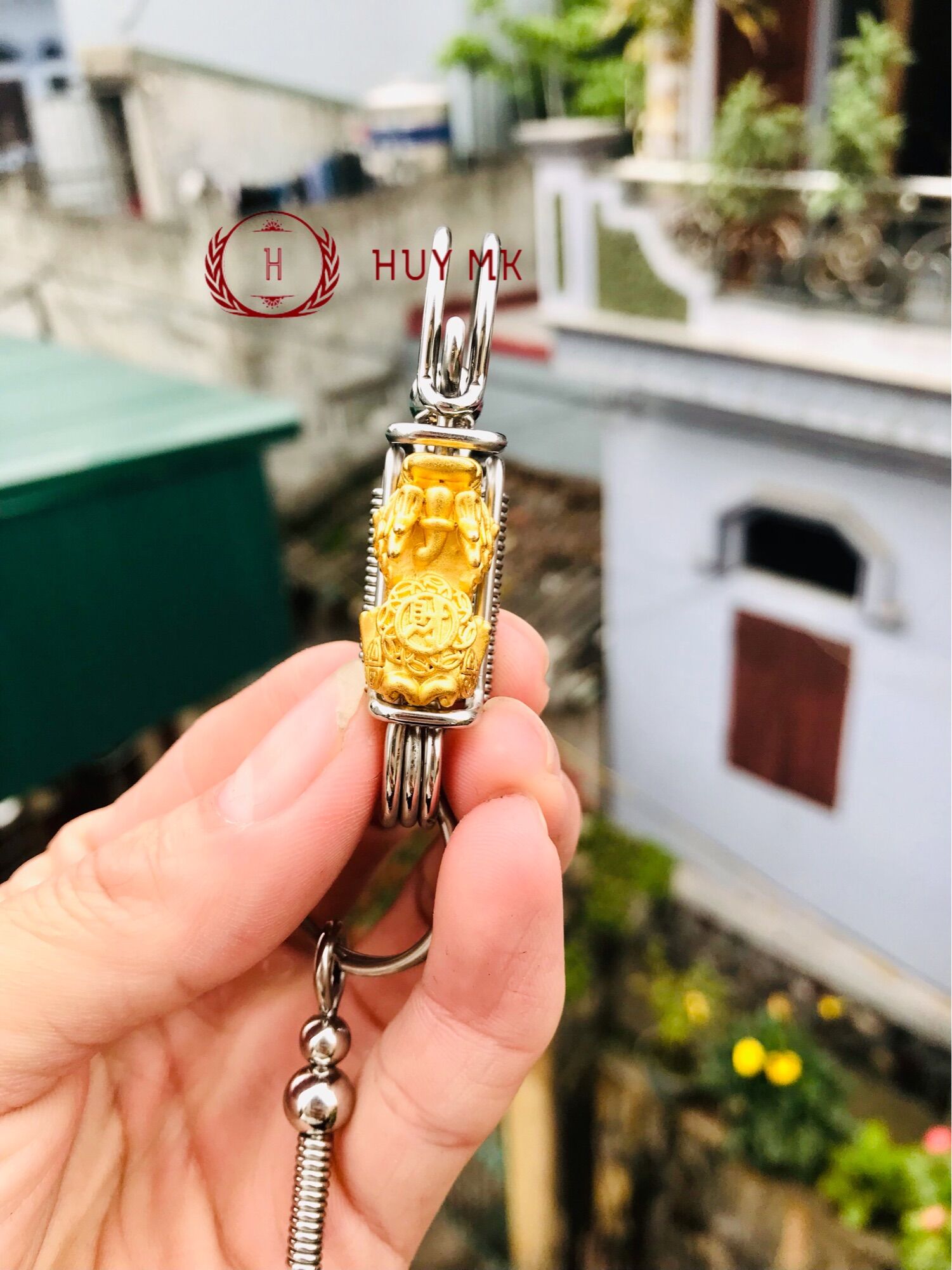 Móc khoá thủ công tỳ hưu đồng