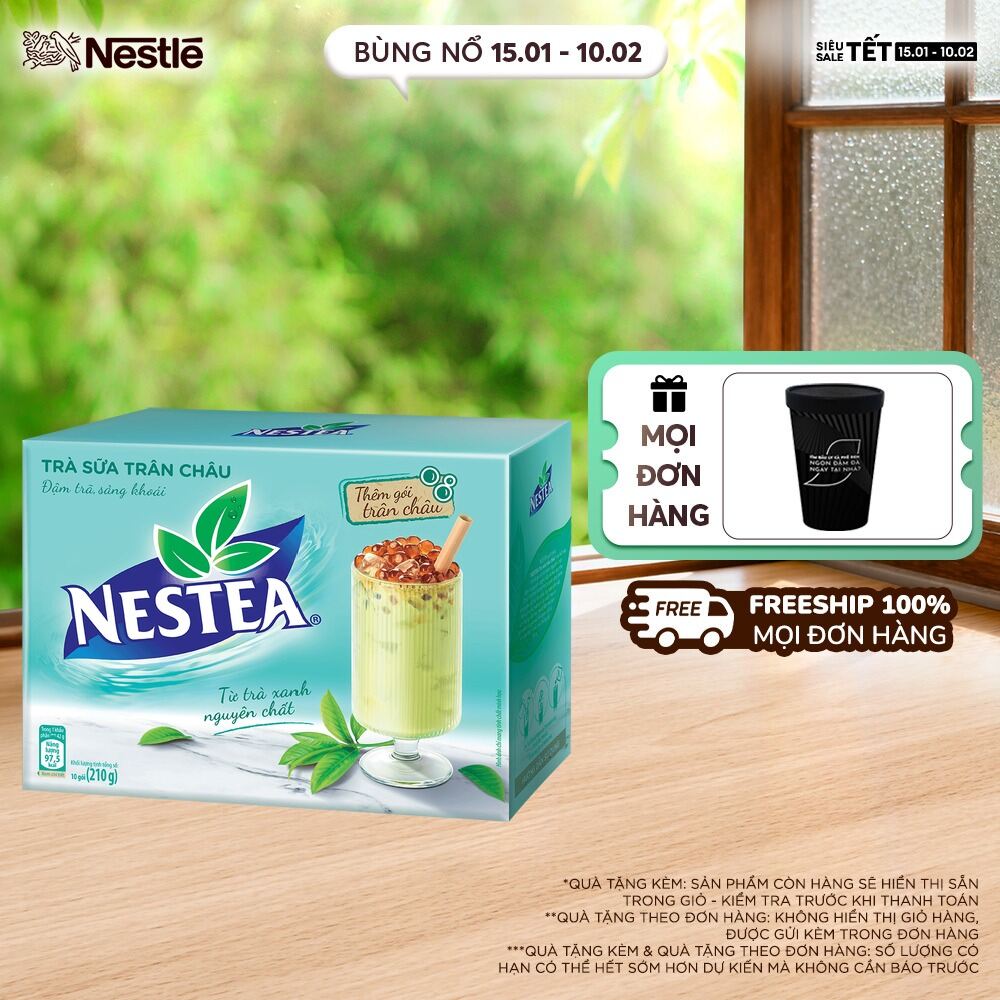 [FREESHIP TOÀN QUỐC] Trà sữa NESTEA trân châu (hộp 5 gói x 17g)