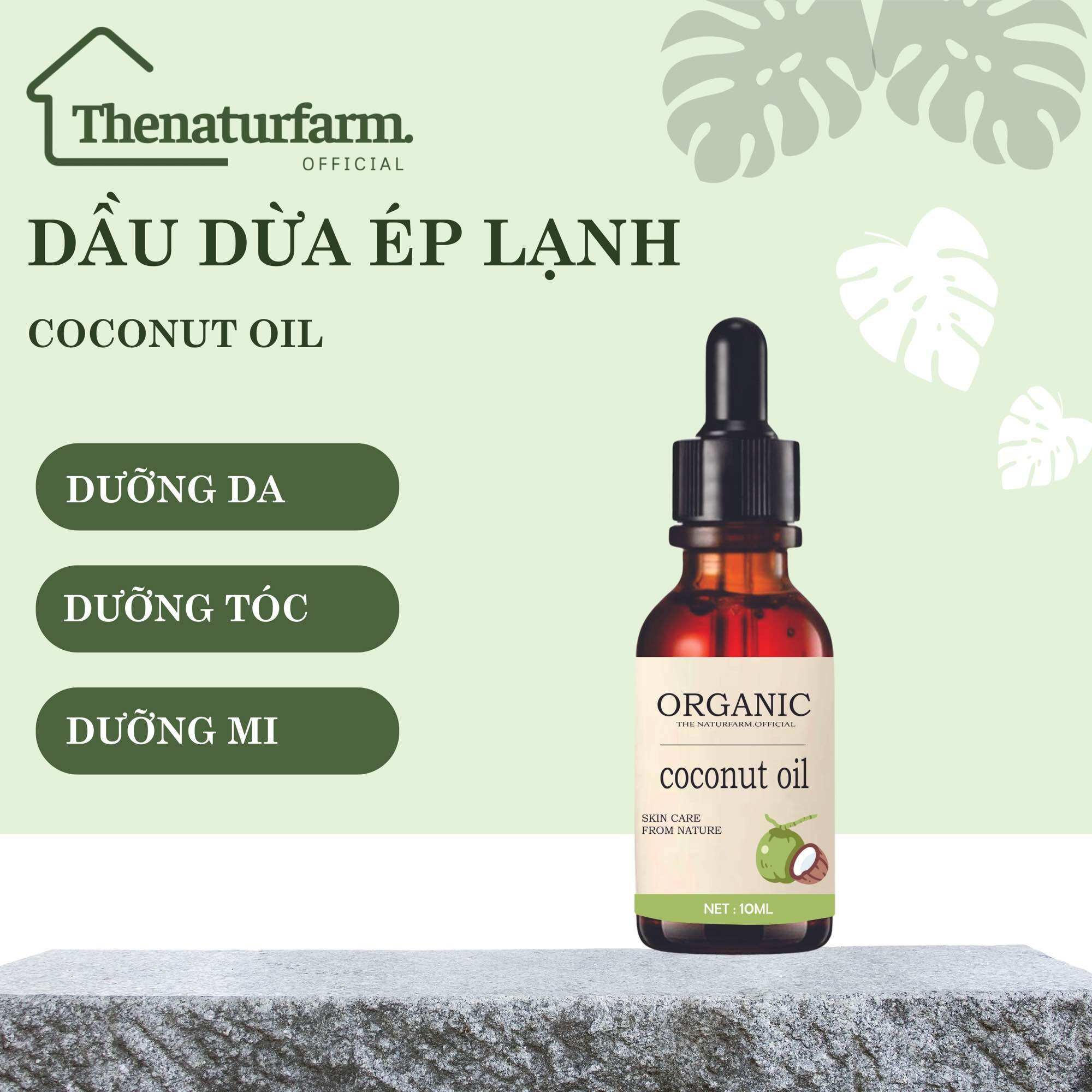 [HCM] Dầu dừa tinh khiết 100% nguyên chất hữu cơ 15ml