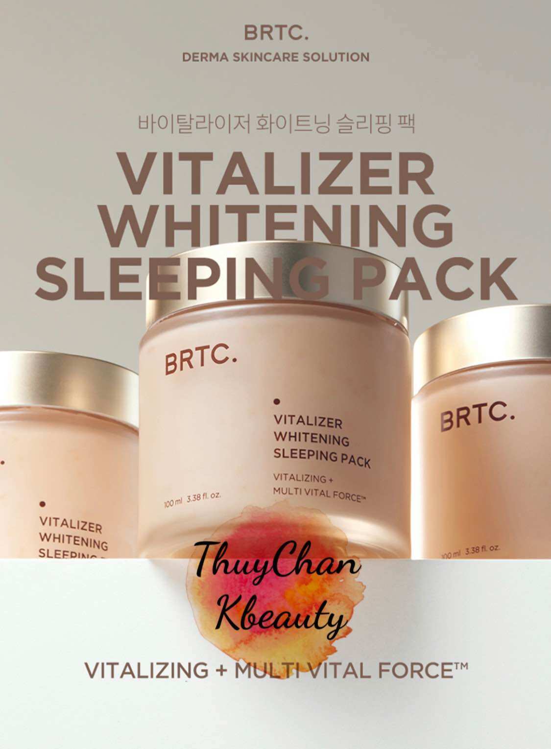 Mặt nạ ngủ mẫu mới BRTC Vitalizer Whitening Sleeping Pack 100ml