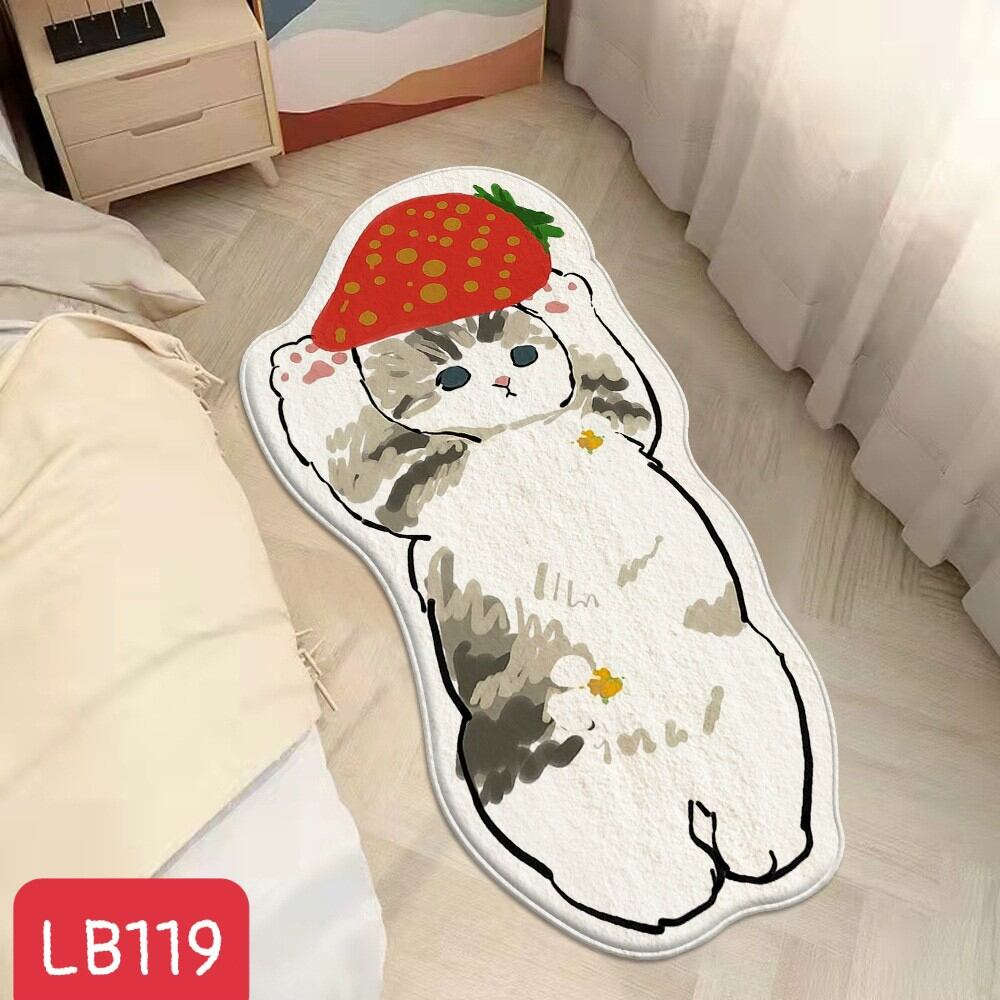Thảm lau chân hình mèo 3D siêu cute