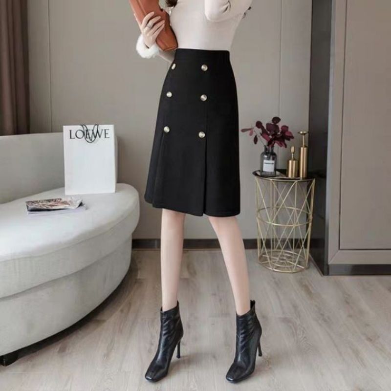 Chân váy công sở hai hàng cúc BIGSIZE C104