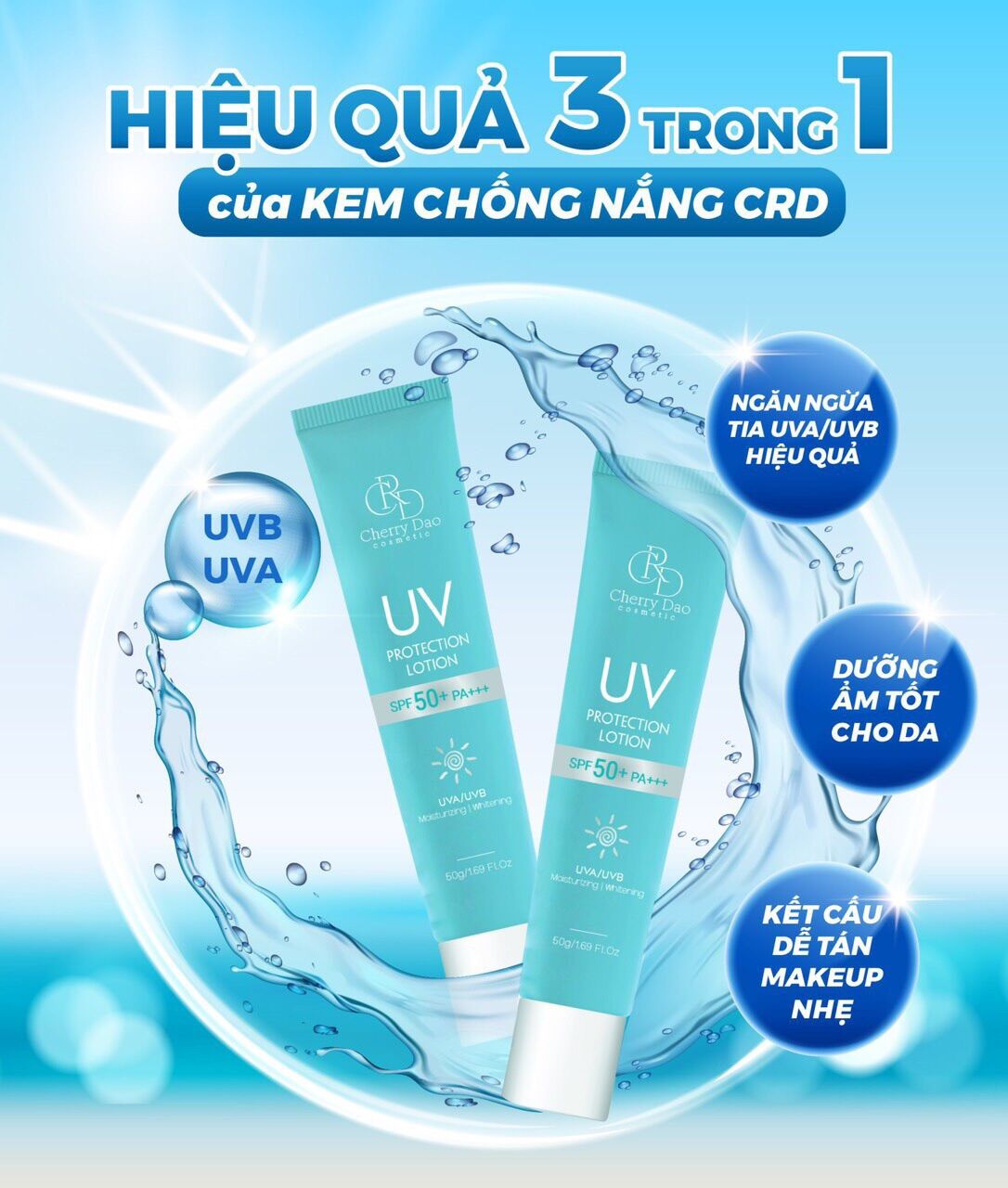 KEM CHỐNG NẮNG UV 50G - CRD