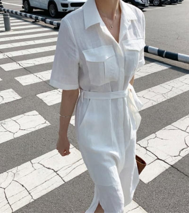 [HCM]ĐẦM SƠMI LINEN HÀNG QUẢNG CHAU