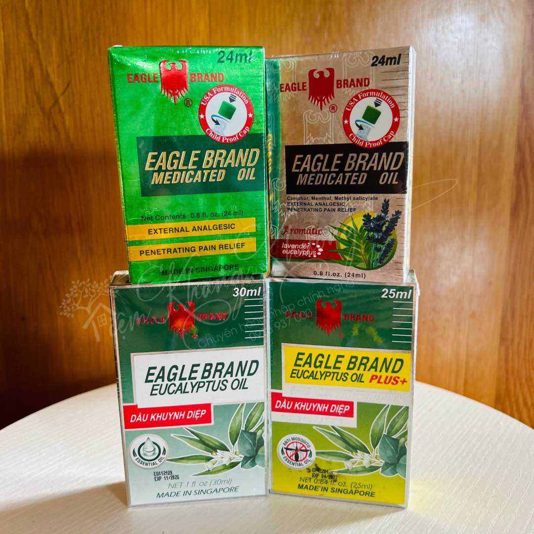 DẦU XANH/DẦU TRẮNG/DẦU KHUYNH DIỆP CON Ó EAGLE BRAND EUCALYPTUS OIL DÀNH CHO BÉ  - CHAI 24/30ML (HÀNG NHẬP MỸ)