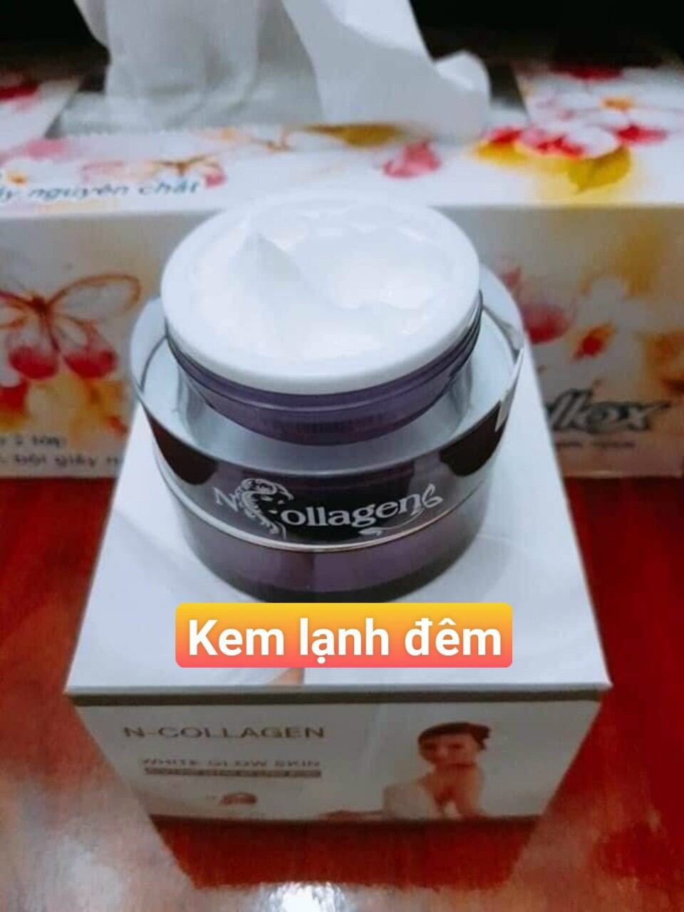 [HCM]combo ủ trắng face Collagen &kem lạnh đêm