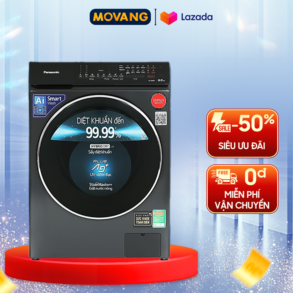 [GIAO TẠI HCM] - NA-V95FR1BVT Máy giặt sấy Panasonic Inverter 9.5 Kg NA-V95FR1BVT