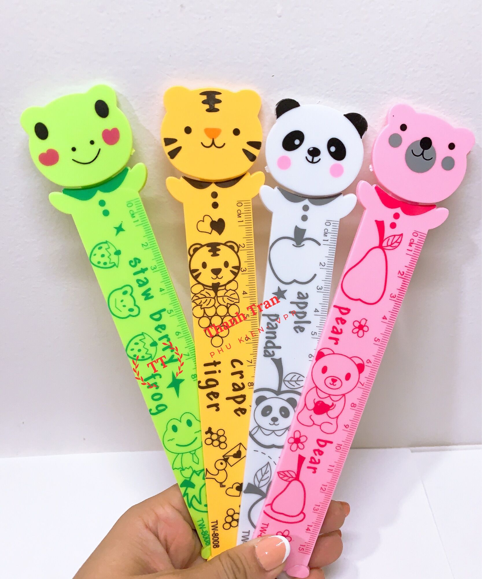 Thước kẻ hình thú 15cm