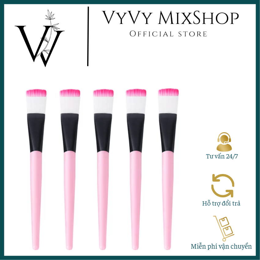 Combo 50 cọ quét mask màu hồng, cọ trang điểm đắp mặt nạ