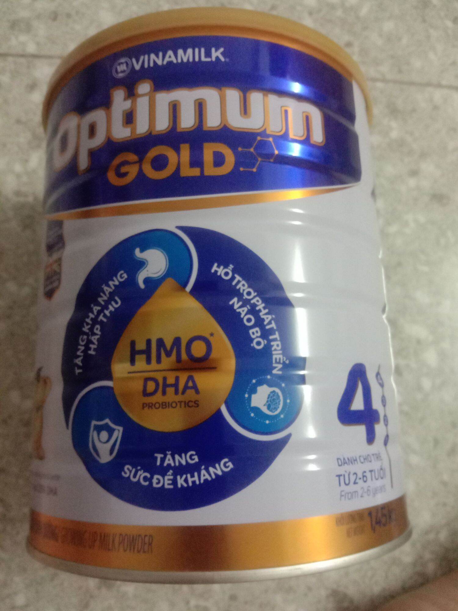Sữa bột Optimum gold 4 dành cho trẻ từ 2 - 6 tuổi.