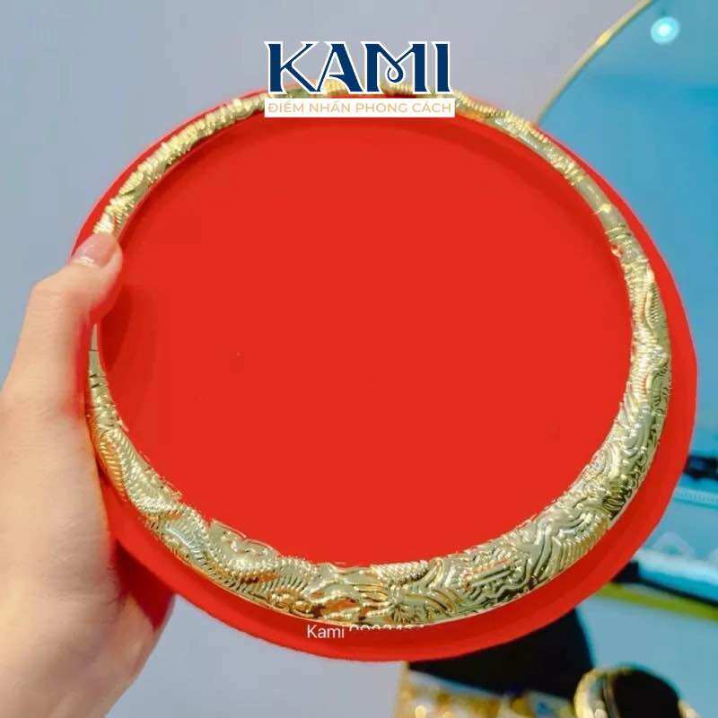 Kiềng cổ cưới long phụng lớn hs cho cô dâu ngày cưới đính hôn Kami trang sức sỉ KHS24K