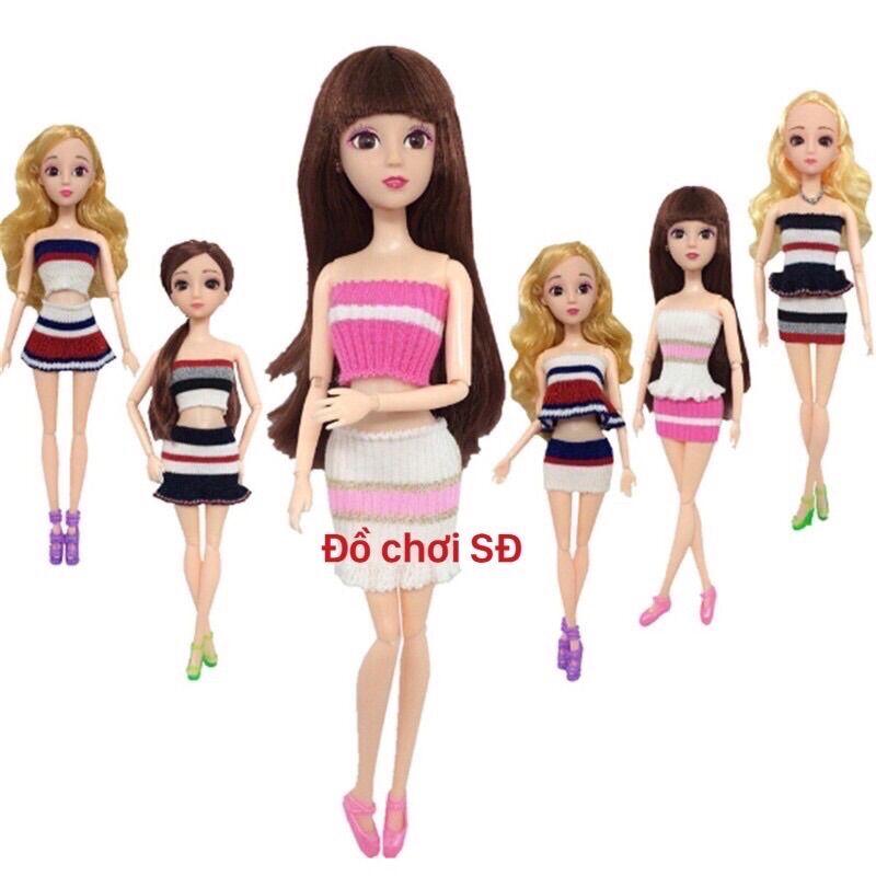 Đầm len búp bê 30 cm ( không có búp bê )