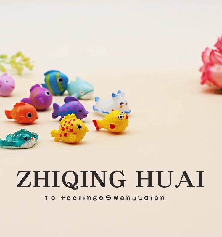 Bộ Đồ Chơi Mô Phỏng Động Vật Biển Và Động Vật Nhỏ Miniature Fish Display Model Cartoon Micro Landscape Blind Bag Toy Set