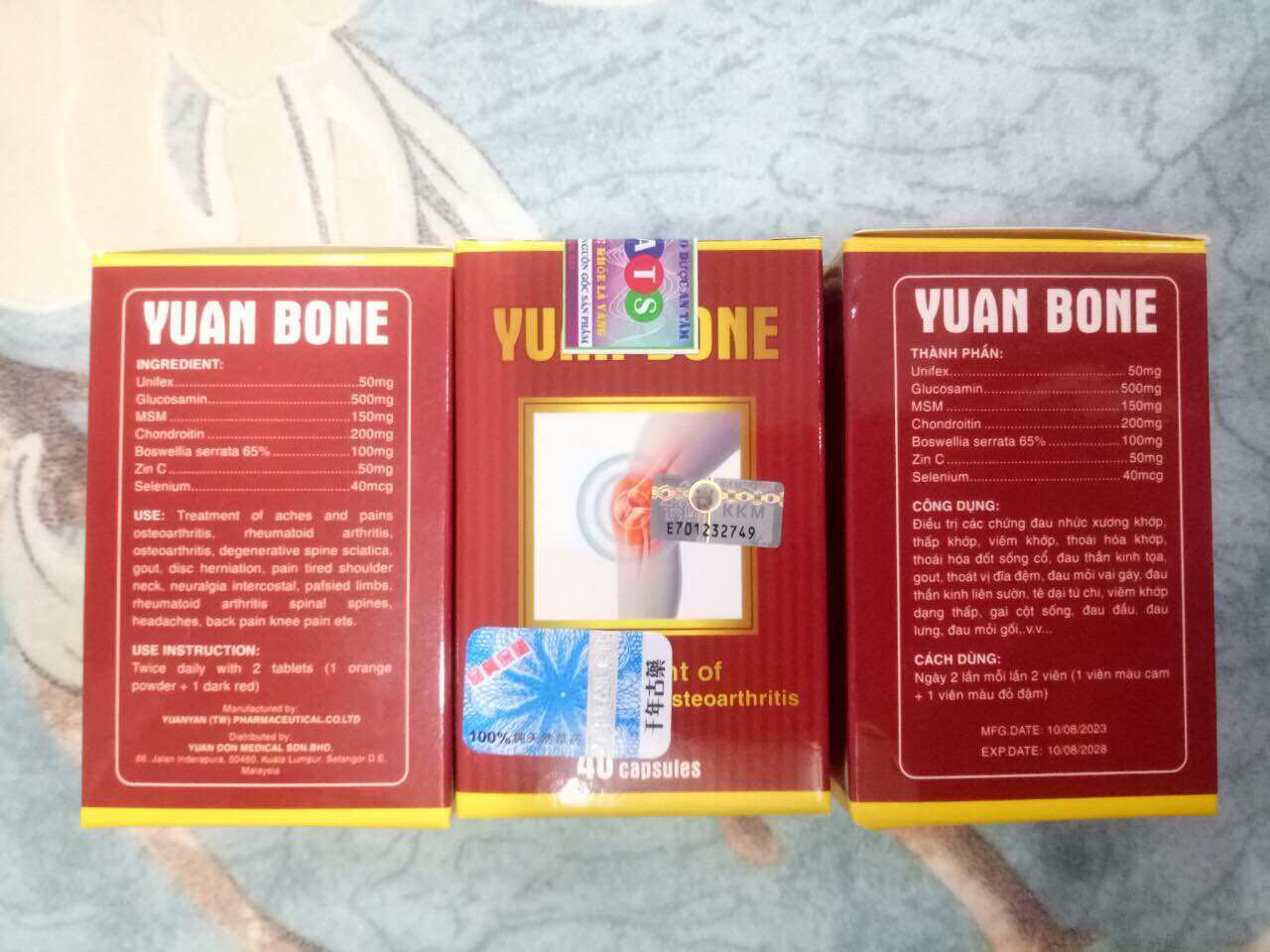 [HCM]Xương Khớp Yuan Bone Malaysia ( Hộp 40 Viên )