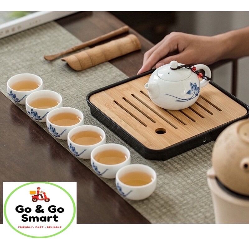 Khay Đựng Trà Cao Cấp Bằng Tre,gỗ