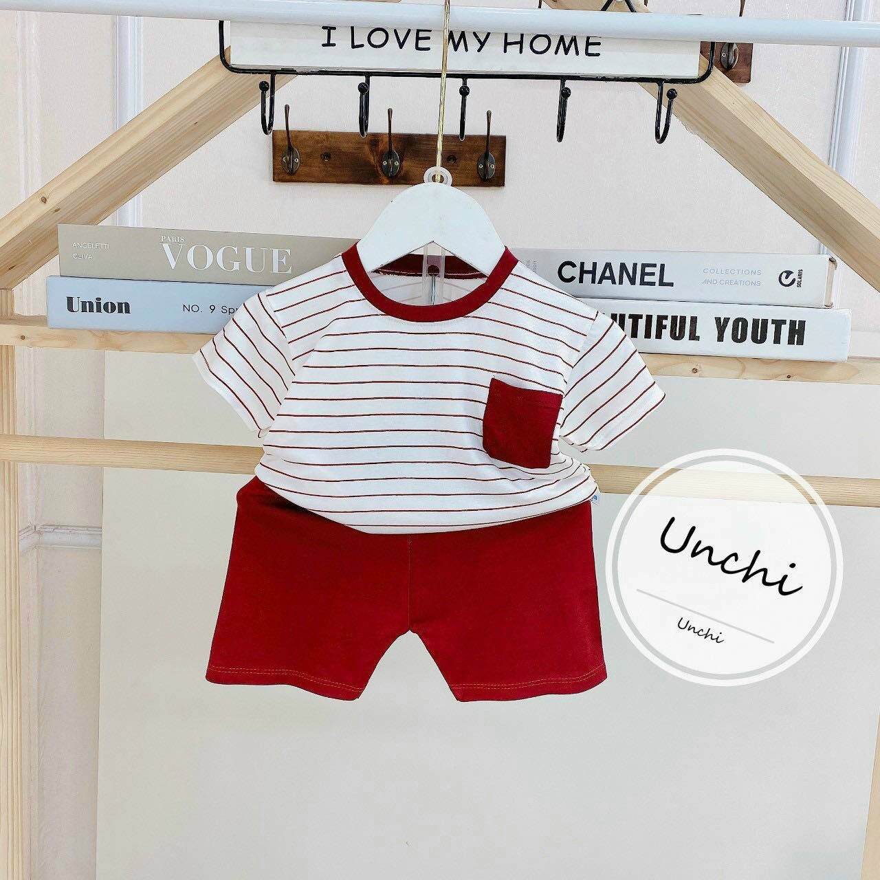 bộ unchi chất liệu vải petit mỏng, mịn,mát