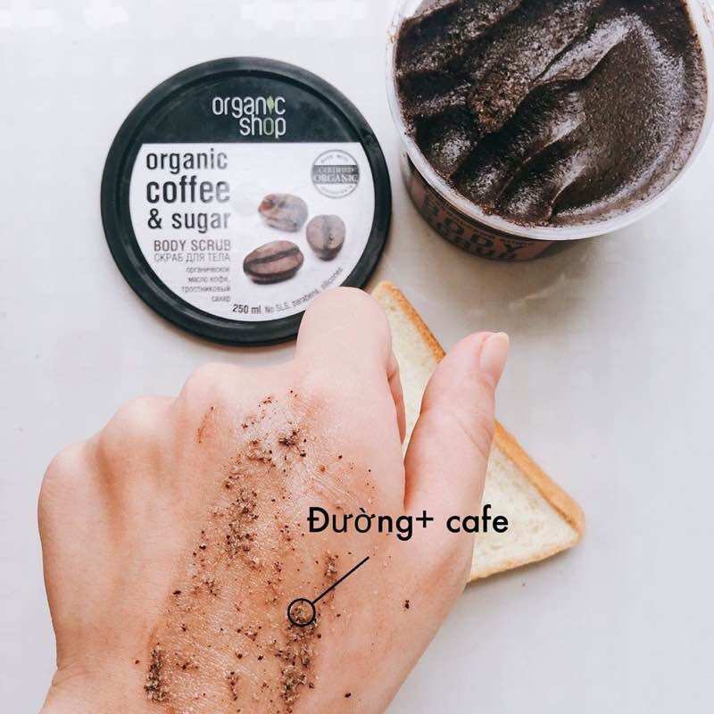 Tẩy da chết Organic tẩy tế bào chết cà phê