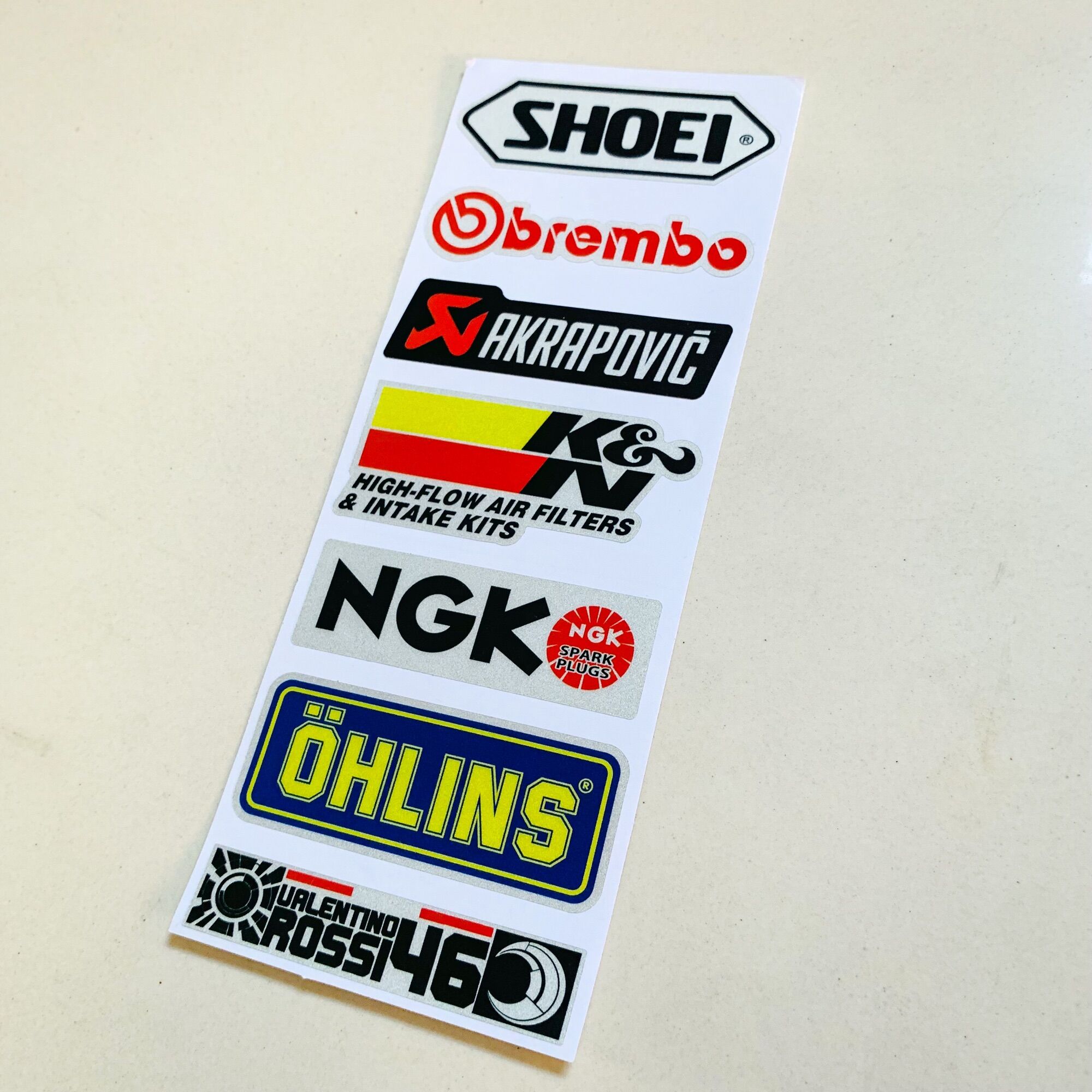 Sticker decal reflective square blister 7 sticker super quality