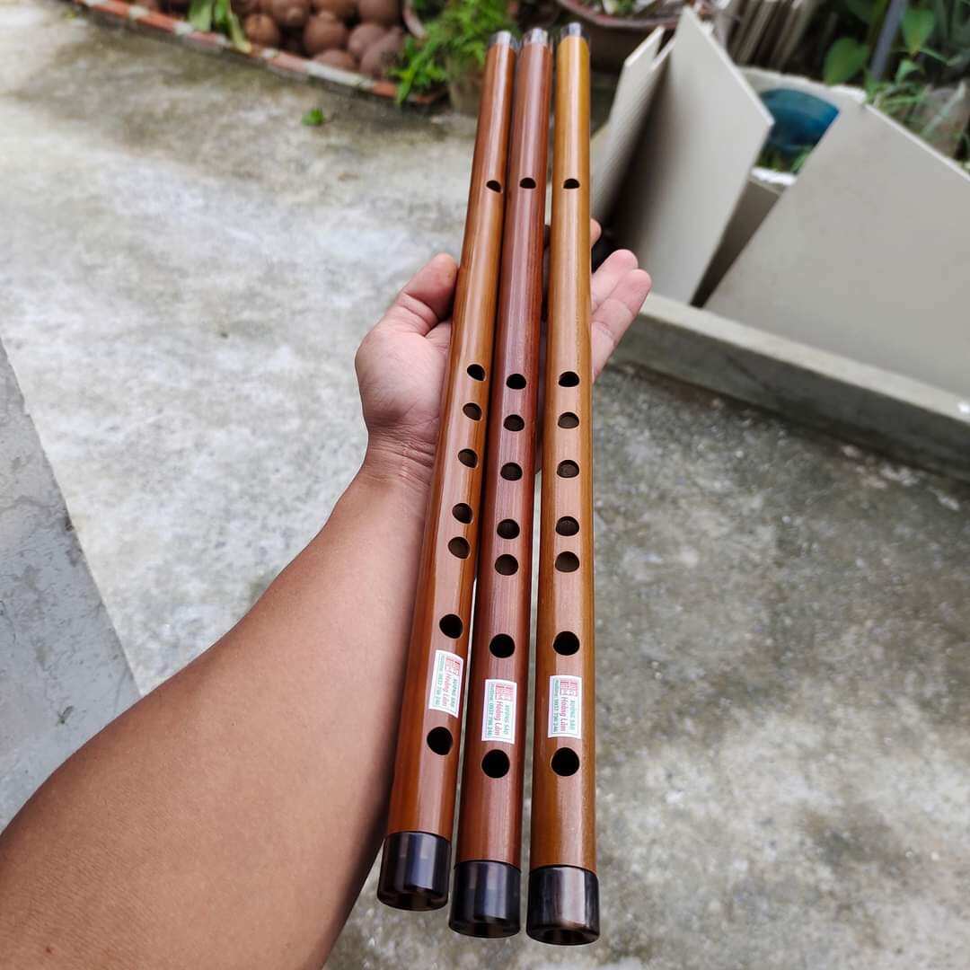 Sáo Trúc Nứa Hun HL20 Bọc Sừng Chuẩn Âm Tone Đô C5 Cơ Bản - Nhạc Cụ Truyền Thống Xưởng Sáo Hoàng Lâm