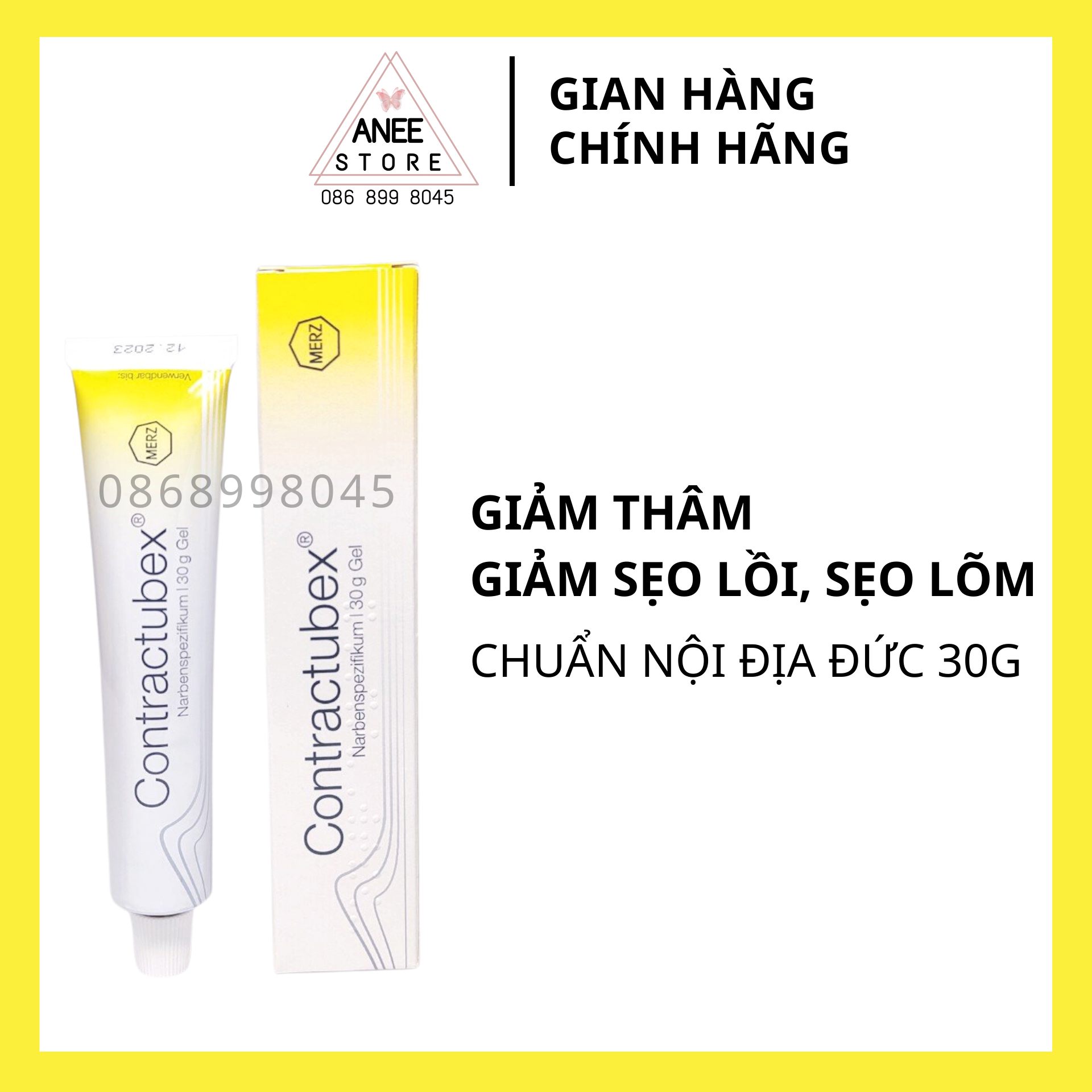 Kem sẹo Contractubex chuẩn nội địa Đức 30g (date xa)