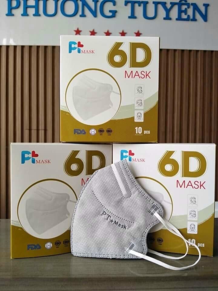 Khẩu Trang 6D Mask  ( 1 Hộp 10 Cái ) ( PT Vỏ Hộp  YOKI TÚI ZIP )