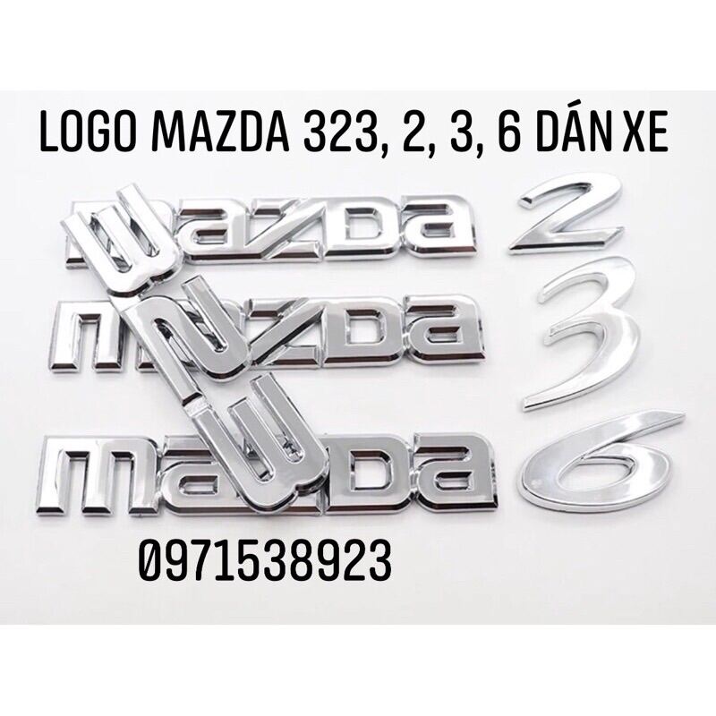 logo MAZDA 323, 2, 3, 6 dán thân xe hàng cao cấp